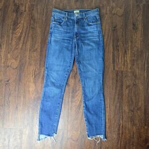 Mother Denim The Stunner Zip Two Step Fray - Girl Crush - Size 28